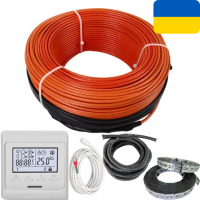Комплект нагрівальний кабель Volterm  HR12 Вт/м + терморегулятор програмований EcoReg М6.716
